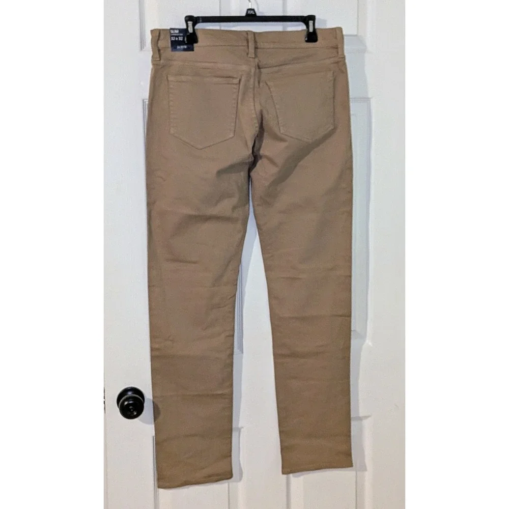 J Crew‎ Flex Slim Garment Dyed Chino Pants Khaki Tan W32 L32 NWT $128